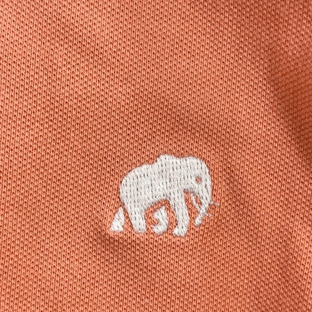 Banana Republic Polo Shirt Men Large Orange Elephant Logo Pique‎ S/249577-11